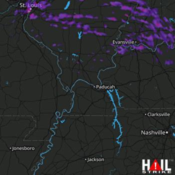 Hail Map Belleville, IL 07-23-2017