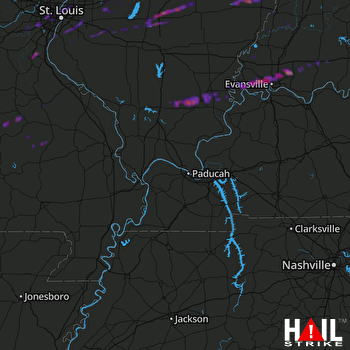 Hail Map Ballwin, MO 04-03-2018