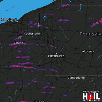 Hail Map Akron, OH 05-25-2019