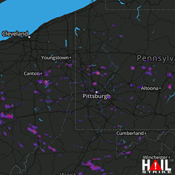 Hail Map Newark, OH 08-19-2017
