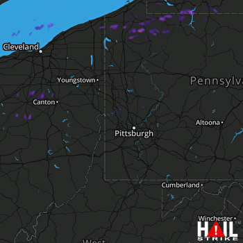 Hail Map Edinboro, PA 09-05-2017
