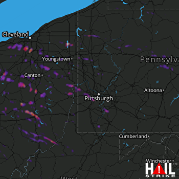 Hail Map Mansfield, OH 05-22-2018