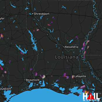 Hail Map Oakhurst, TX 11-12-2020