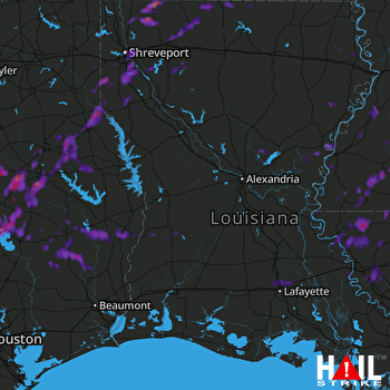 Hail Map Bossier City, LA 05-21-2017