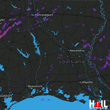Hail Map Bossier City, LA 05-21-2017