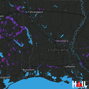 Hail Map Nacogdoches, TX 07-08-2017