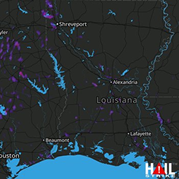 Hail Map Oakdale, LA 07-09-2017