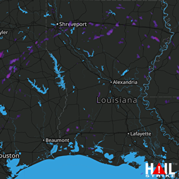 Hail Map Eros, LA 08-23-2017