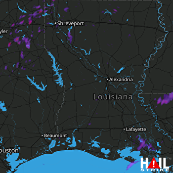 Hail Map Henderson, TX 10-22-2017