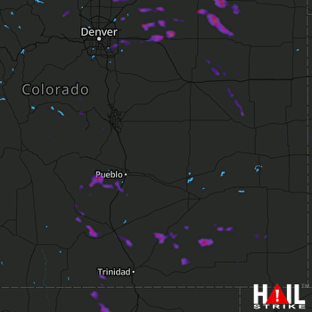 Hail Map Platteville, CO 06-08-2017