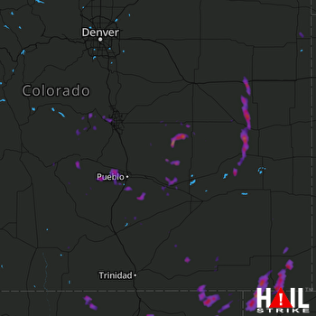 Hail Map Colorado Springs, CO 06-27-2017