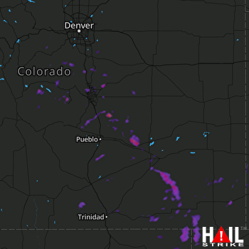 Hail Map Peyton, CO 07-27-2017
