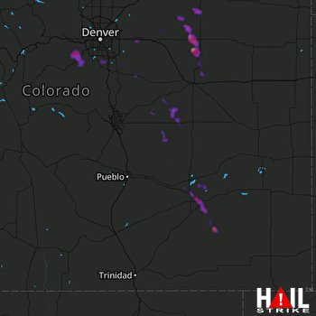 Hail Map Evergreen, CO 08-06-2017