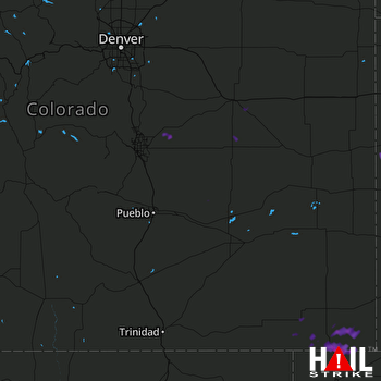 Hail Map Tribune, KS 08-18-2017
