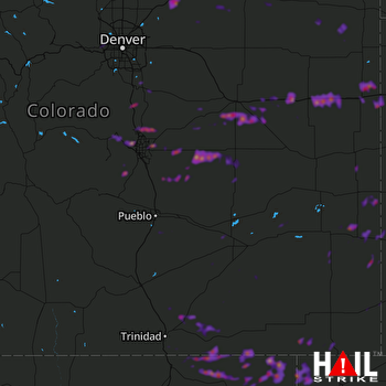 Hail Map Colorado Springs, CO 06-24-2018