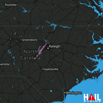 Hail Map Cary, NC 09-26-2020