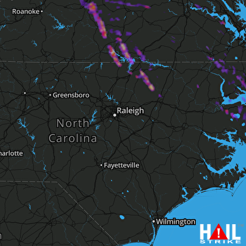Hail Map Madison Heights, VA 05-11-2017