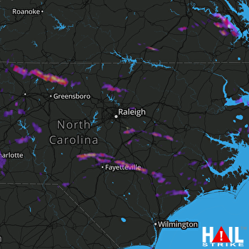 Hail Map Reidsville, NC 05-31-2017