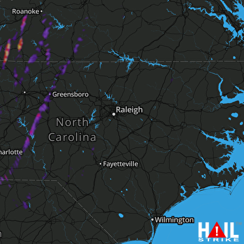 Hail Map Albemarle, NC 04-15-2018