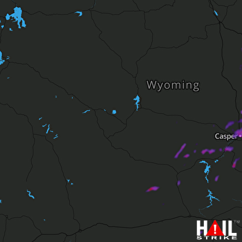Hail Map Casper, WY 07-30-2021
