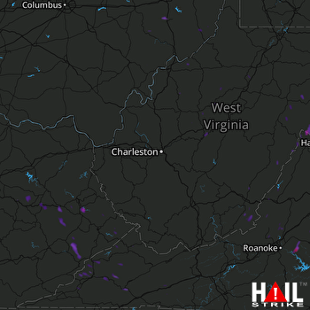 Hail Map Salyersville, KY 06-14-2017
