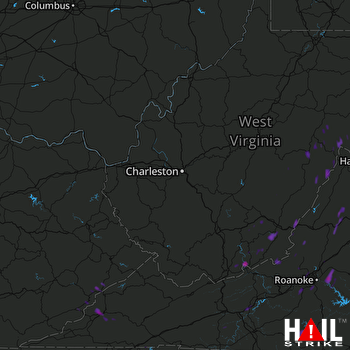 Hail Map Blue Ridge, VA 07-18-2017