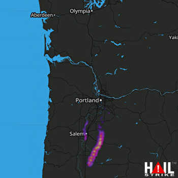 Hail Map Salem, OR 09-18-2020