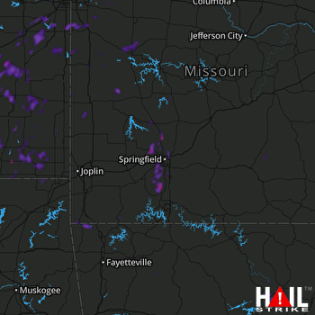 Hail Map Iola, KS 08-30-2018