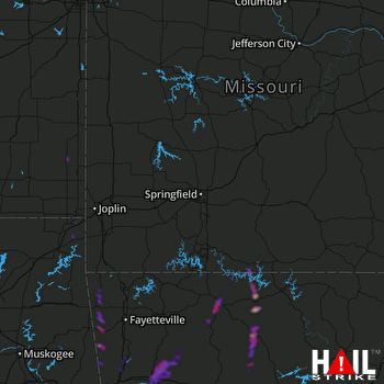 Hail Map Harrison, AR 12-01-2018
