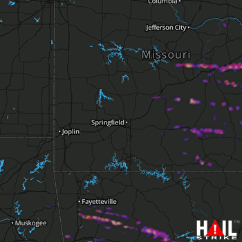 Hail Map Rolla, MO 03-25-2019