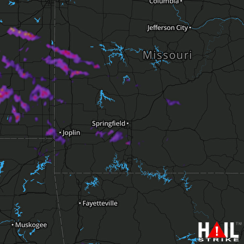 Hail Map Parsons, KS 05-07-2019