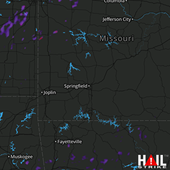 Hail Map Gardner, KS 06-23-2019