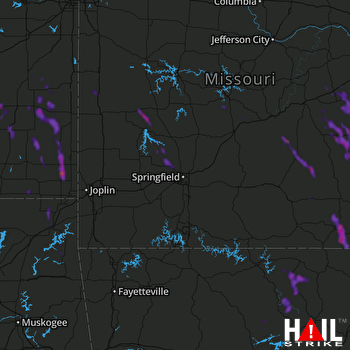 Hail Map Sullivan, MO 08-07-2019