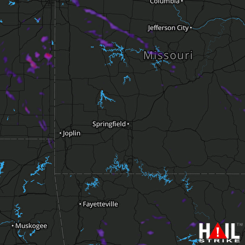 Hail Map Warrensburg, MO 08-07-2019