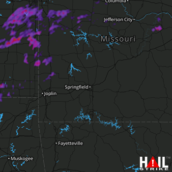 Hail Map Gardner, KS 08-17-2019