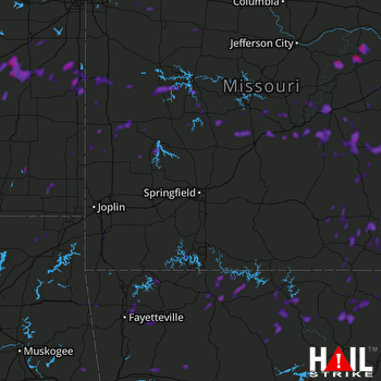 Hail Map Harrison, AR 08-22-2019