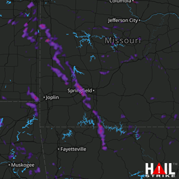 Hail Map Olathe, KS 08-27-2019