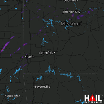 Hail Map Galena, KS 10-10-2019