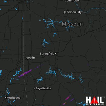 Hail Map Anderson, MO 11-27-2019