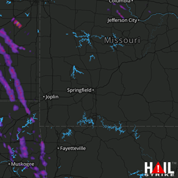 Hail Map Fort Smith, AR 07-12-2020