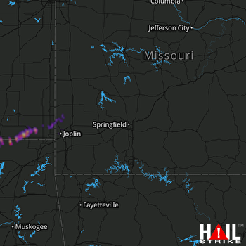 Hail Map Coffeyville, KS 11-25-2020