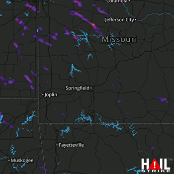 Hail Map Olathe, KS 07-11-2021