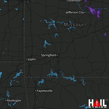 Hail Map New Bloomfield, MO 07-30-2021