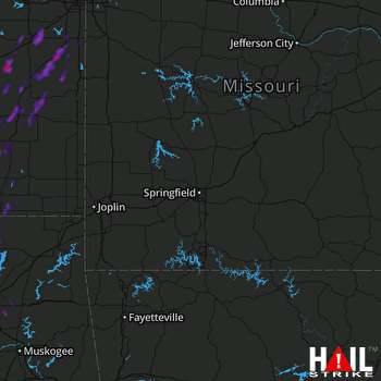 Hail Map Iola, KS 10-13-2021