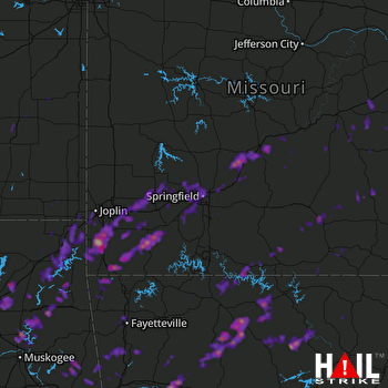 Hail Map Lebanon, MO 04-05-2017