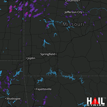 Hail Map Olathe, KS 05-19-2017