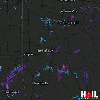 Hail Map Lebanon, MO 05-20-2017