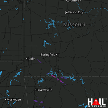 Hail Map Omaha, AR 06-15-2017