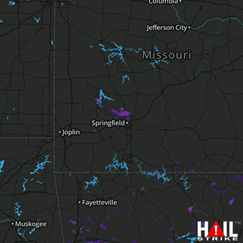 Hail Map Atkins, AR 06-23-2017