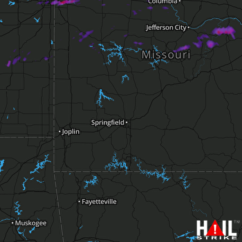 Hail Map Overland Park, KS 06-29-2017